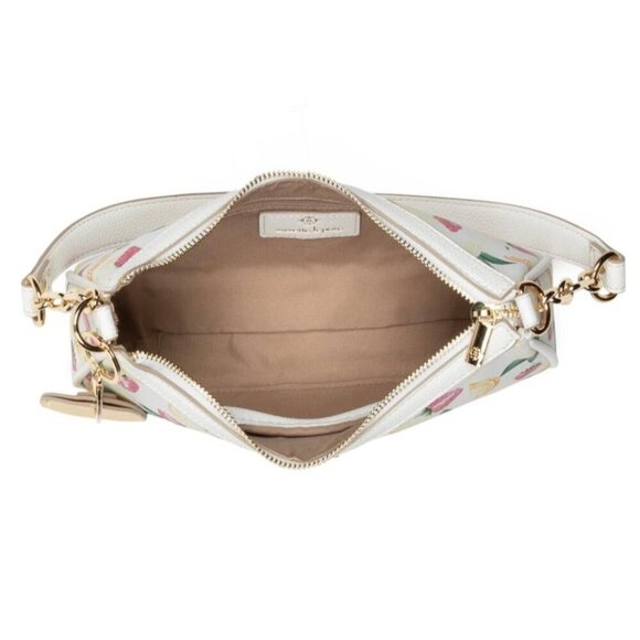 Nanette Lepore Juicy Fruit Slice Handbag w/ Lemon Keychain AirTag Holder Charm - Picture 8 of 9